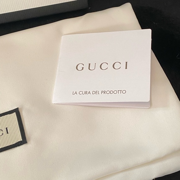 The Gucci GG Black Long Fold Wallet with Yellow Interior with box, bag - Picture 14 of 15